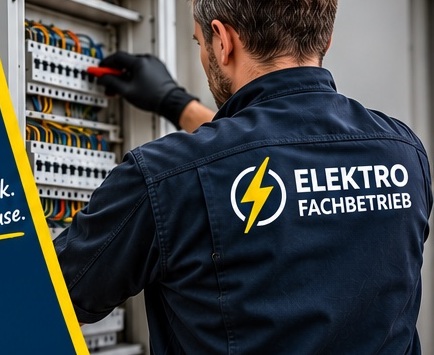 Elektrofachbetrieb bei der Arbeit